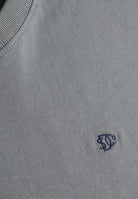 Superdry Essential Sdco Logo Embroidered Tee in Stormy Weather Blue/Navy embroidered logo detail