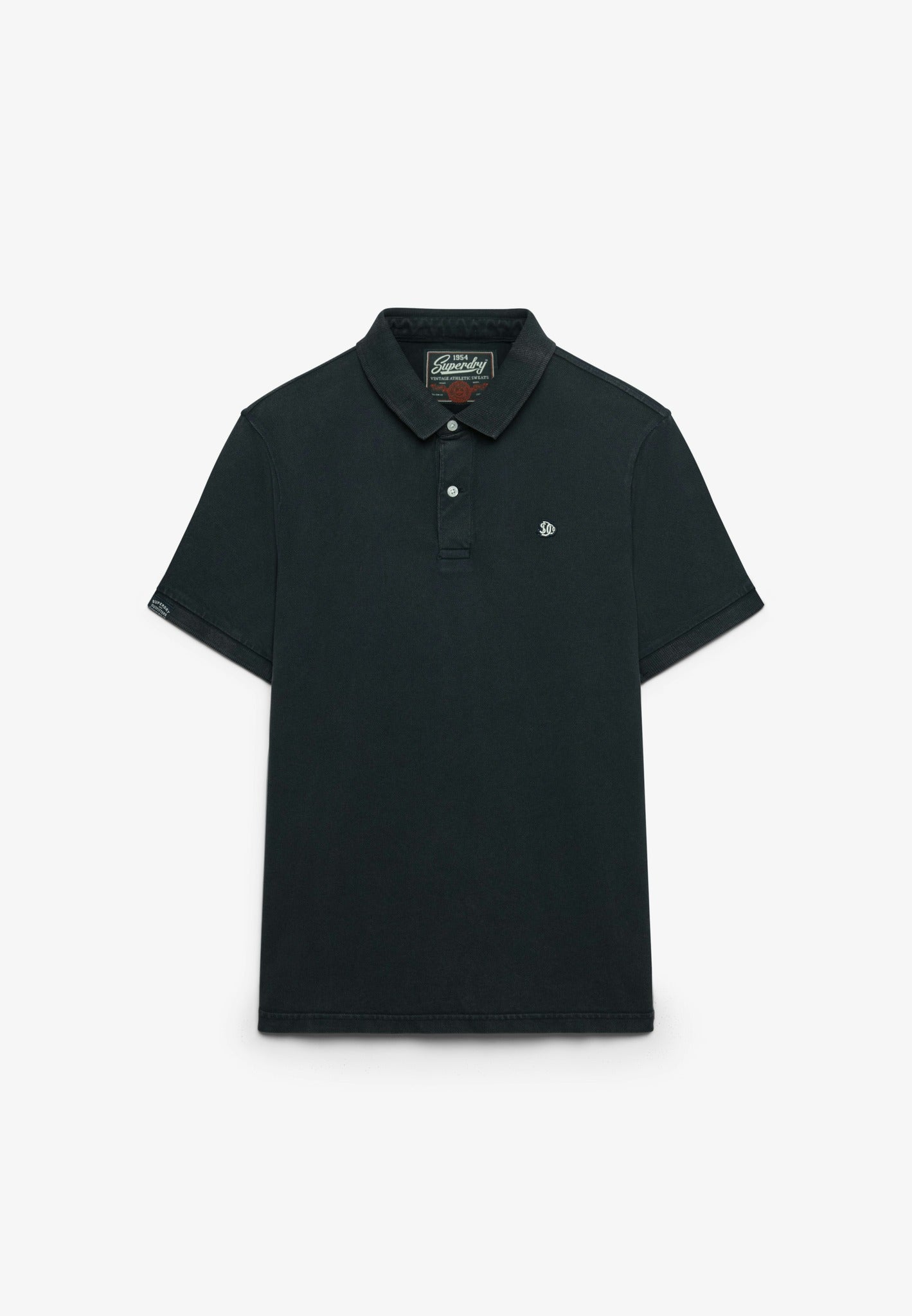 Superdry Vintage Destroy Polo in Eclipse Navy front view