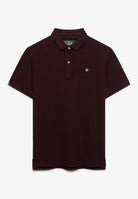 Superdry Vintage Destroy Polo in Winter Port front view