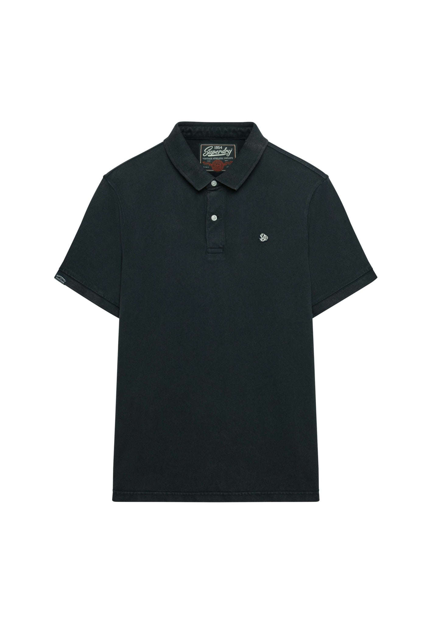 Superdry Vintage Destroy Polo in Eclipse Navy angled view