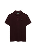 Superdry Vintage Destroy Polo in Winter Port angled view