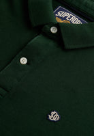Superdry Vintage Destroy Polo in Mountain View button placket detail
