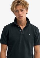 Superdry Vintage Destroy Polo in Eclipse Navy front model view