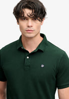 Superdry Vintage Destroy Polo in Mountain View upper body view