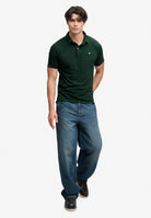 Superdry Vintage Destroy Polo in Mountain View full length view