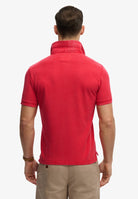 SUPERDRY Vintage Destroy Polo-Burnt Red Burnt Red back view