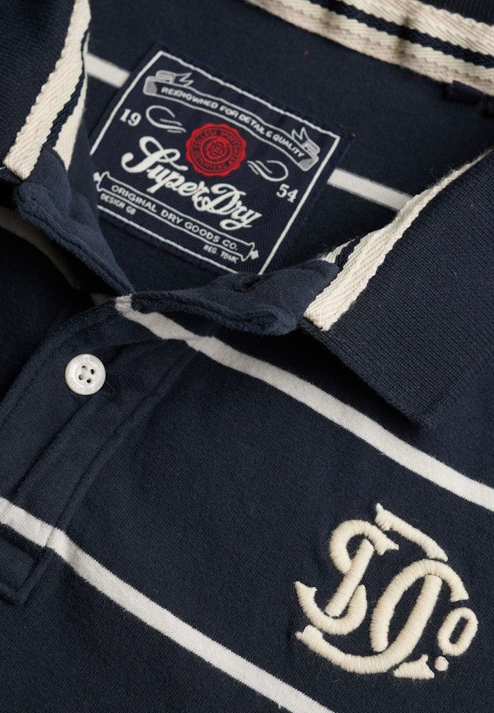SUPERDRY Vintage Stripe Jersey Polo-Navy Stripe Navy Stripe alternate view