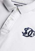 SUPERDRY Pique Monogram Polo-Optic/darkest Navy Optic/Darkest Navy close up view