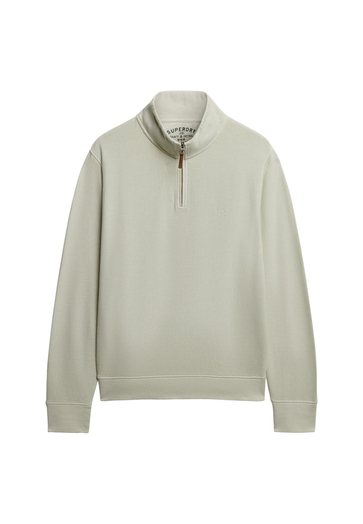 SUPERDRY Classic Essential Half Zip-Silver Birch Silver Birch side view