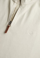 SUPERDRY Classic Essential Half Zip-Silver Birch Silver Birch flat front view