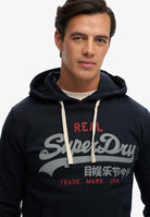 SUPERDRY Vintage Logo Classic Hood-Eclipse Navy Eclipse Navy back view