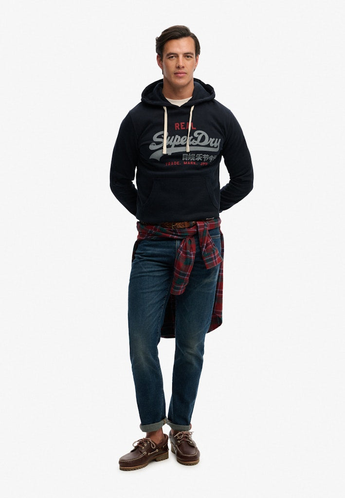 SUPERDRY Vintage Logo Classic Hood-Eclipse Navy Eclipse Navy detail view