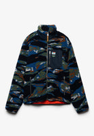 Superdry Terrain Fleece Zip Thru in Navy Terrain front view