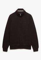 Superdry Essential Serif Logo Half Zip in Heritage Port Marl front view