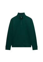 Superdry Essential Serif Logo Half Zip in Varsity Green angled view