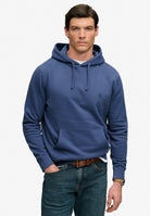 Superdry Essential Sdco Logo Hood in Hampton Blue front model view