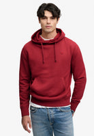 Superdry Essential Sdco Logo Hoodie in League Red on model front view