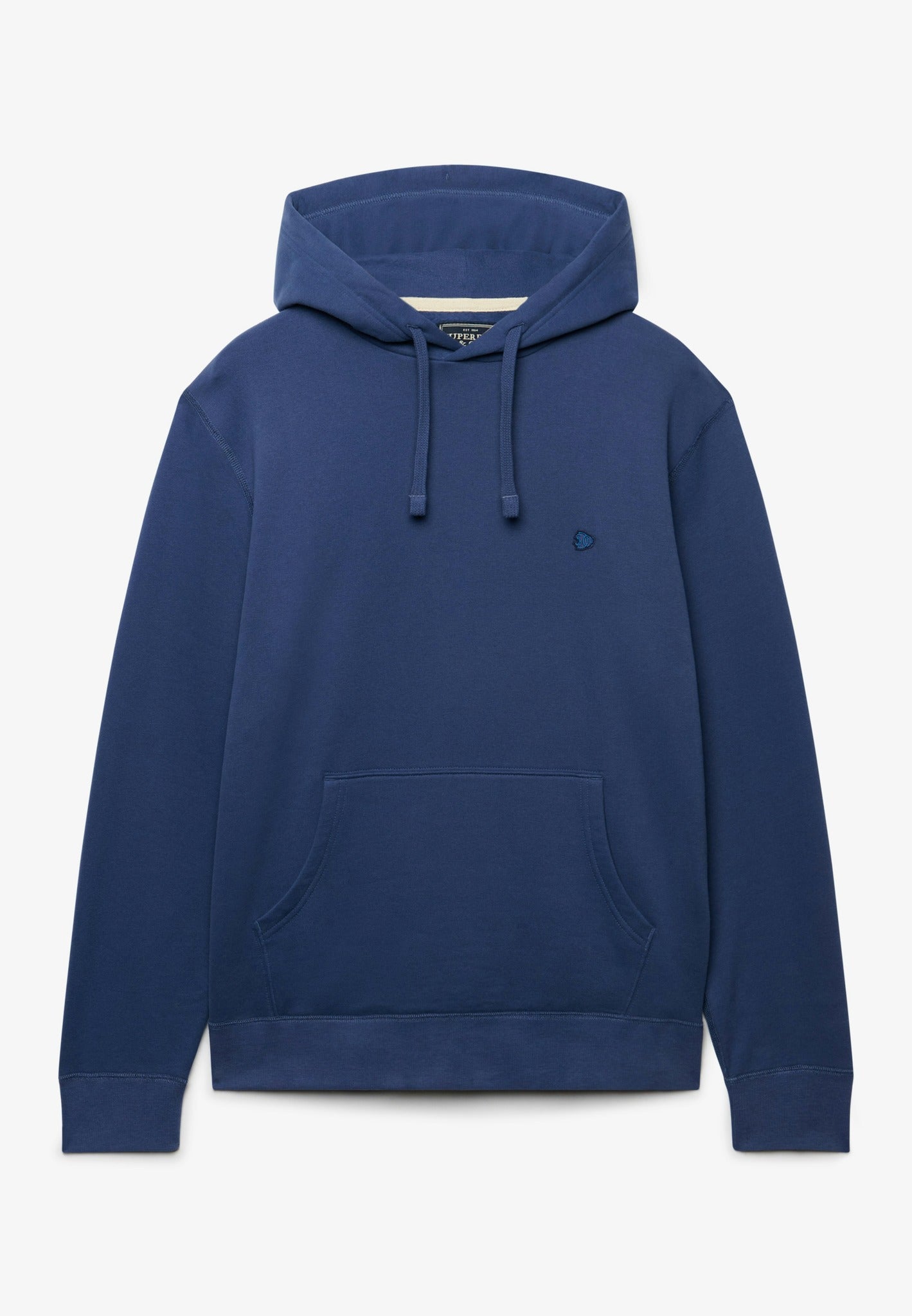 Superdry Essential Sdco Logo Hood in Hampton Blue front view