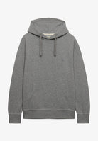 Superdry Essential Sdco Logo Hoodie in Dark Vintage Grey Marl front product view