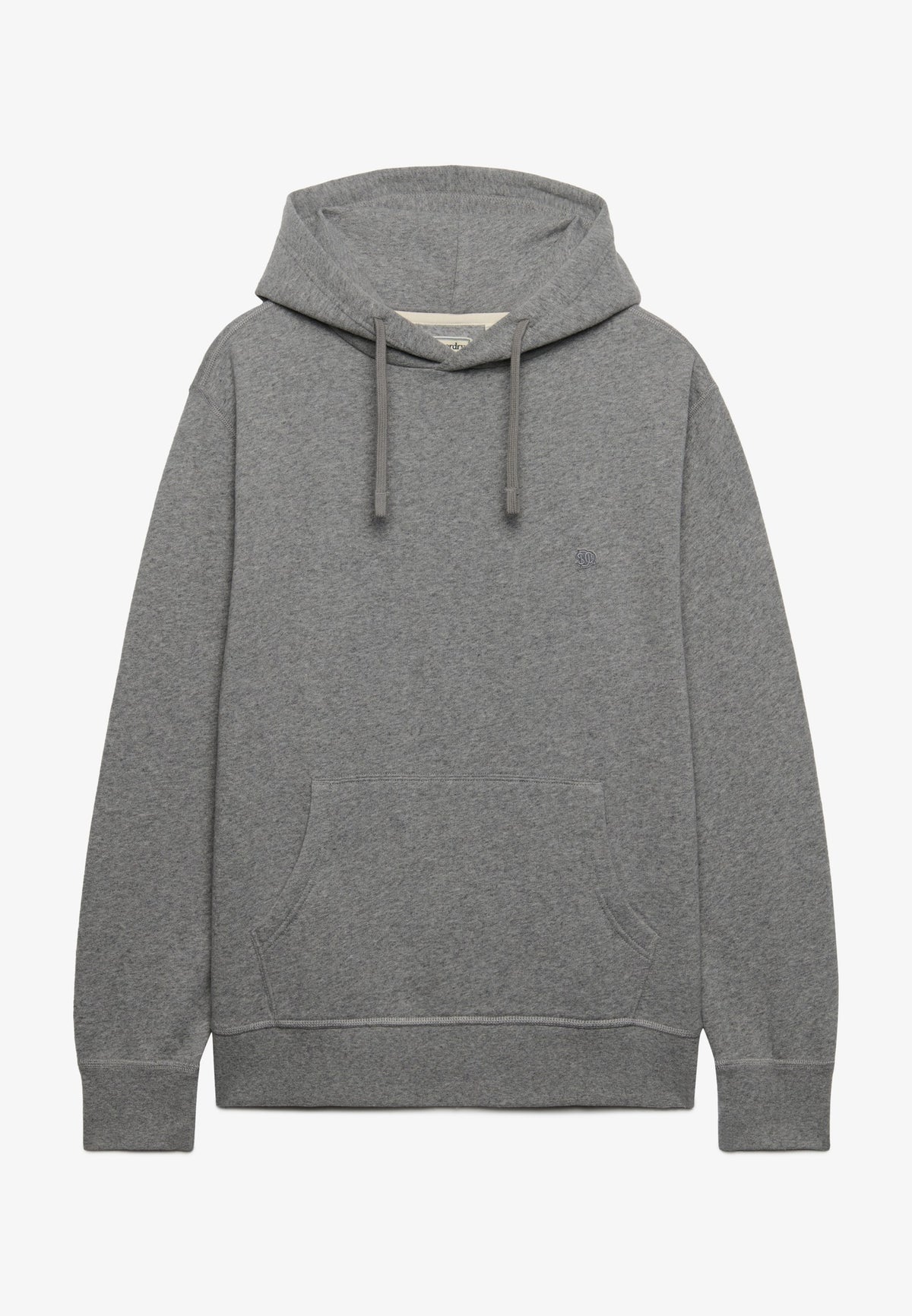 Superdry Essential Sdco Logo Hoodie in Dark Vintage Grey Marl front product view