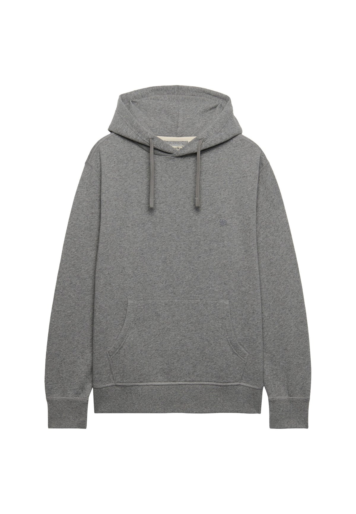 Superdry Essential Sdco Logo Hoodie in Dark Vintage Grey Marl angled product view