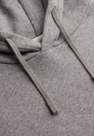 Superdry Essential Sdco Logo Hoodie in Dark Vintage Grey Marl hood and logo detail
