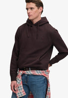 Superdry Essential Sdco Logo Hood in Heritage Port Marl angled model view