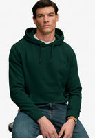 Superdry Essential Sdco Logo Hood in Varsity Green seated model view