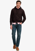 Superdry Essential Sdco Logo Hood in Heritage Port Marl full length model view