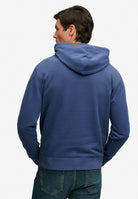 Superdry Essential Sdco Logo Hood in Hampton Blue back model view