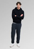 Superdry Essential Sdco Logo Hoodie in Dark Navy back view on model