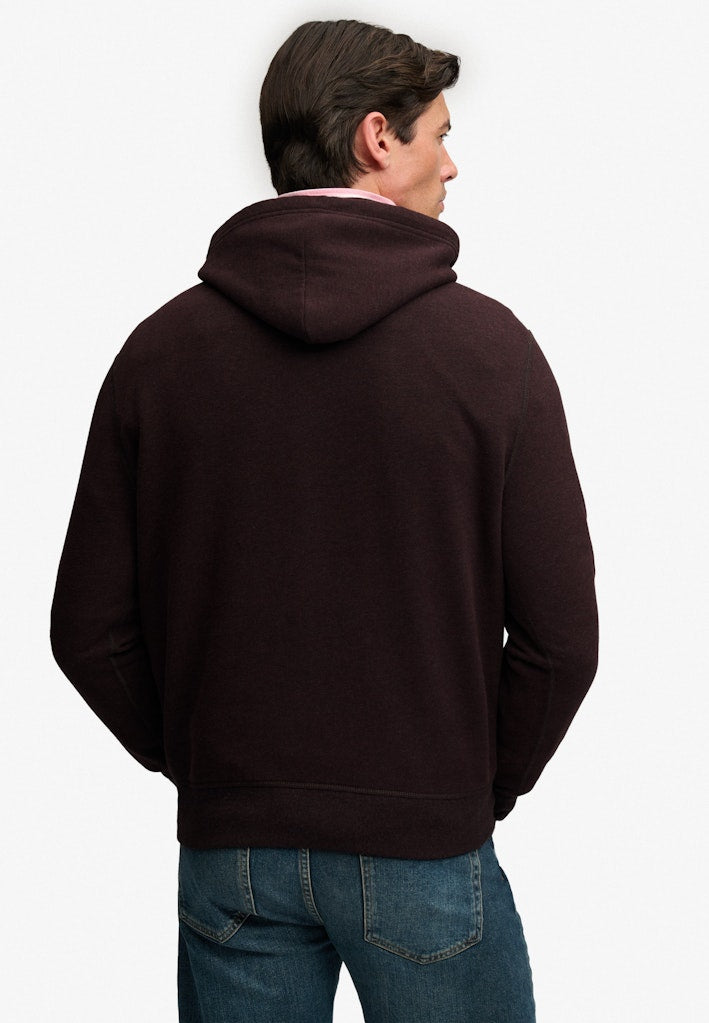 Superdry Essential Sdco Logo Hood in Heritage Port Marl back model view