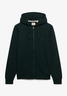 Superdry Essential Sdco Logo Ziphood in Heritage Dark Pine Green front view