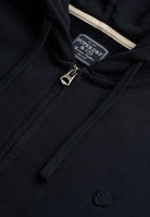 Superdry Essential Sdco Logo Ziphood in Dark Navy zip and hood detail