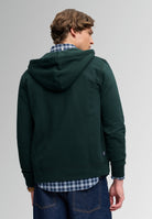 Superdry Essential Sdco Logo Ziphood in Heritage Dark Pine Green back model view