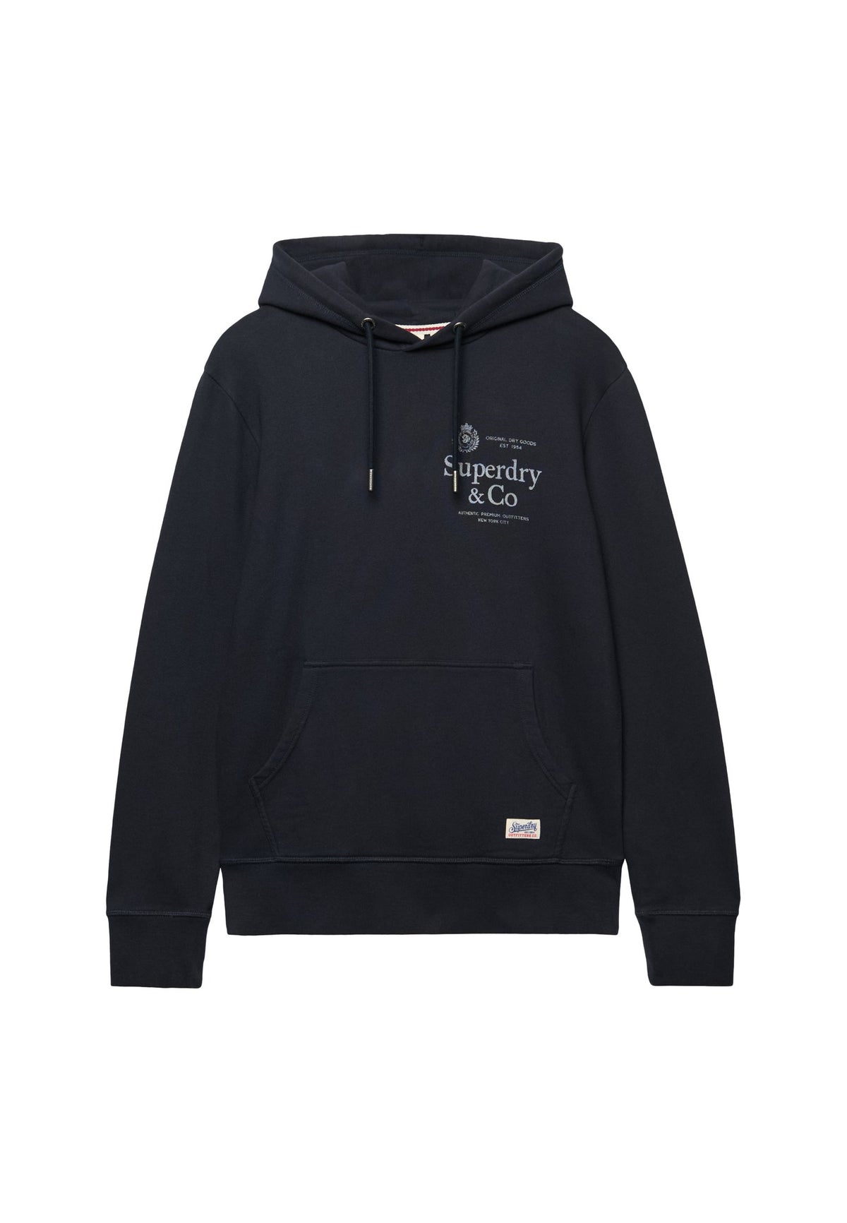 Superdry 1954 Company Relaxed Hoodie in Dark Navy angled product view