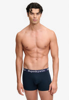 Superdry & Co Boxer Triple Pack in Navy on model