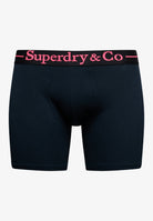 Superdry & Co Boxer Triple Pack in Navy logo waistband detail