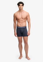 Superdry & Co Boxer Triple Pack in Navy Marl/Indigo Marl/Bluegrit full length model view