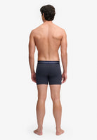 Superdry & Co Boxer Triple Pack in Navy Marl/Indigo Marl/Bluegrit back view on model