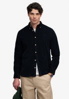 Superdry Classic Needle Cord Shirt in Rich Navy on model