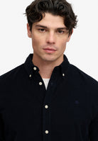 Superdry Classic Needle Cord Shirt in Rich Navy upper body view