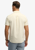 SUPERDRY Preppy Oxford S/s Shirt-Pastel Yellow Chambray Pastel Yellow Chambray side view