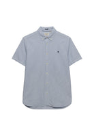 SUPERDRY Classic Seersucker short sleeve shirt-Cream/blue Cream/Blue alternate view
