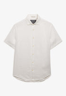 SUPERDRY Riviera S/s Linen Shirt-Optic optic detail view