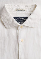 SUPERDRY Riviera S/s Linen Shirt-Optic optic back view