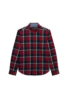 Superdry Long Sleeve Cotton Lumberjack Shirt in Peyton Check Eclipse Navy angled view