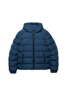 Superdry Hooded Sports Puffer Jacket in Altitude Blue angled view