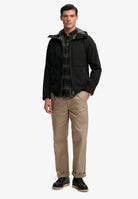 Superdry Hooded Softshell Trekker Jacket in Black full length model view