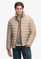 Superdry Fuji Midweight Padded Jacket in Buckwheat Beige front model view